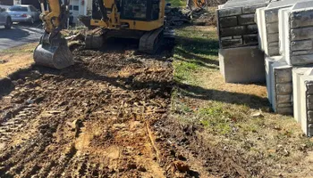 Retaining Wall Construction for S&S Construction in Elizabethton, TN