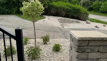 Decorative Stone Installation for Stitch's Landscape in Howard, WI