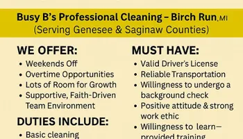 Commercial Cleaning for Busy B's Professional Cleaning in Birch Run, MI