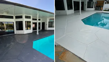 Pool deck painting for CNJ Handyman Service in Stuart, FL