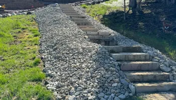 Decorative Stone Installation for Stitch's Landscape in Howard, WI