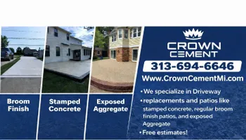 Broom Finish Driveways for Crown Cement in Lincoln Park, MI