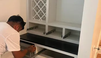 Custom Cabinet Design for Brothers Wood Refresh Upholstery in Houston, TX