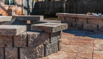 Retaining Wall Construction for OutDoorMasters Hardscape in Fredericksburg, VA