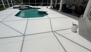 Pool deck painting for CNJ Handyman Service in Stuart, FL