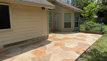 Decorative Concrete Overlay for Stamped Patio Solutions in Richmond, TX 