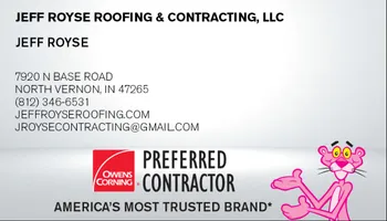 Roofing Installation for Jeff Royse Roofing & Contracting, LLC in Jennings County, IN