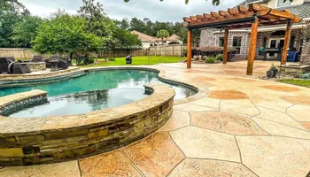 Decorative Concrete Overlay for Stamped Patio Solutions in Richmond, TX 