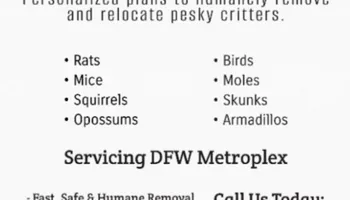 Residential Wildlife Control for The Critter Crew in DFW, TX
