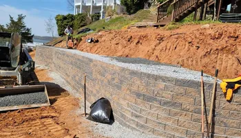 Retaining Wall Construction for Outdoor Assassins LLC in Hendersonville, NC