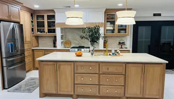 Custom Cabinet Design for Brothers Wood Refresh Upholstery in Houston, TX