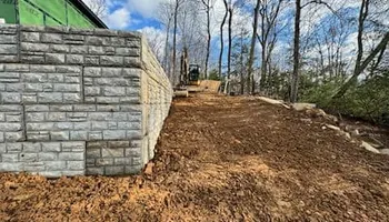 Retaining Wall Construction for S&S Construction in Elizabethton, TN