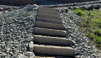 Decorative Stone Installation for Stitch's Landscape in Howard, WI