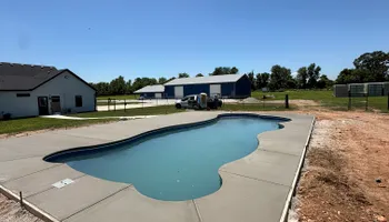 Stamped Concrete Installation for Modern Concrete LLC in Lowell, AR