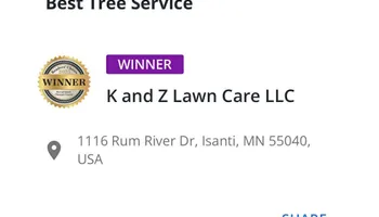 Tree Removal for K and Z Tree Care in Isanti County, MN