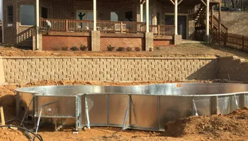 Retaining Wall Construction for Campbell's Outdoor Living in Powell, TN
