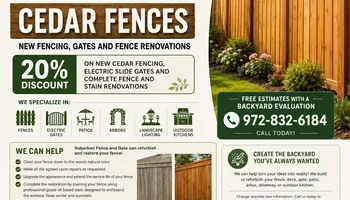 Fence Installation for Suburban Fence and Gate in Plano, TX