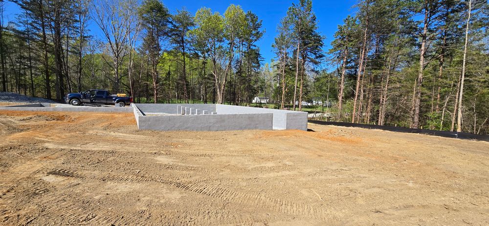 We offer complete site preparation services, including footing and basement digs, pad grading, and full site leveling—providing a solid, build-ready foundation for residential and commercial construction projects. for C.A. Sherry Land Improvement, LLC. in Louisa, VA