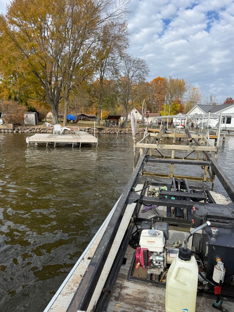 Boat lift Installation for Wagner's Lift & Dock Shop LLC in Watervliet, MI