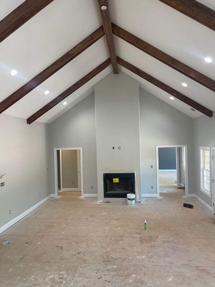 Stained Beams for Servicolor Painting in Macon, GA