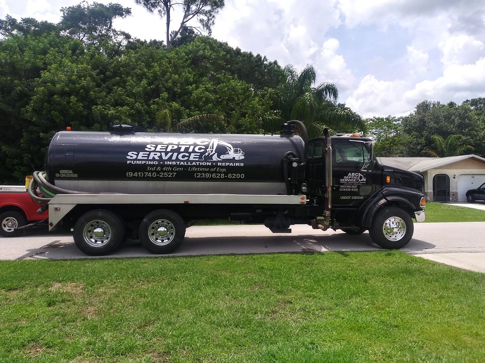 Our professional septic pumping service ensures your system runs efficiently by removing built-up waste, preventing backups and costly repairs. Schedule routine maintenance to avoid potential issues and prolong the lifespan of your septic system. for ABC Septic Service in North Fort Myers, FL