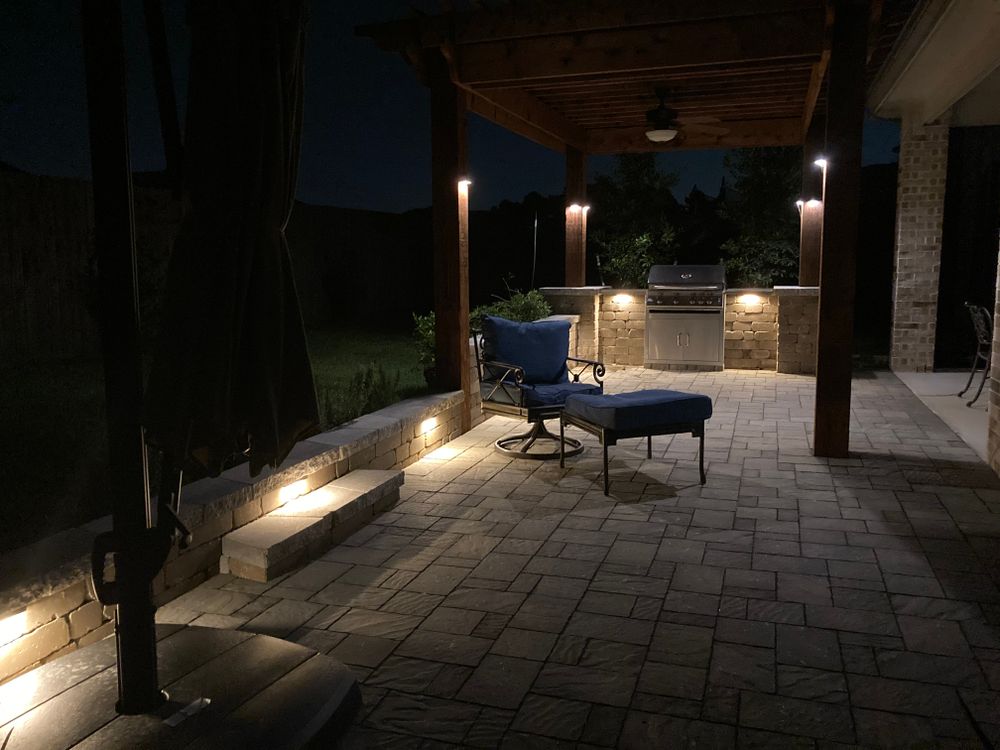 Lighting for Atlas Land Design in Creekside Park, TX