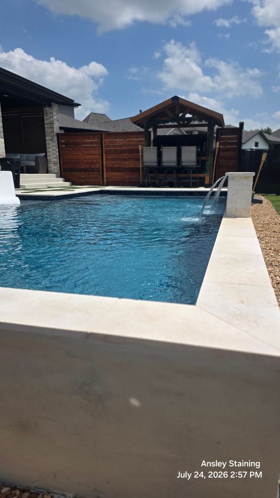 Fence soft wash & staining for Ansley Staining and Exterior Works in New Braunfels, TX