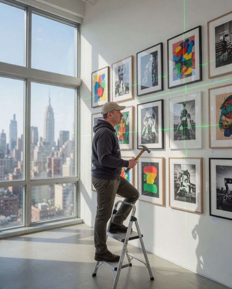 Picture hanging and art installations for Damon Handyman in Manhattan, NY