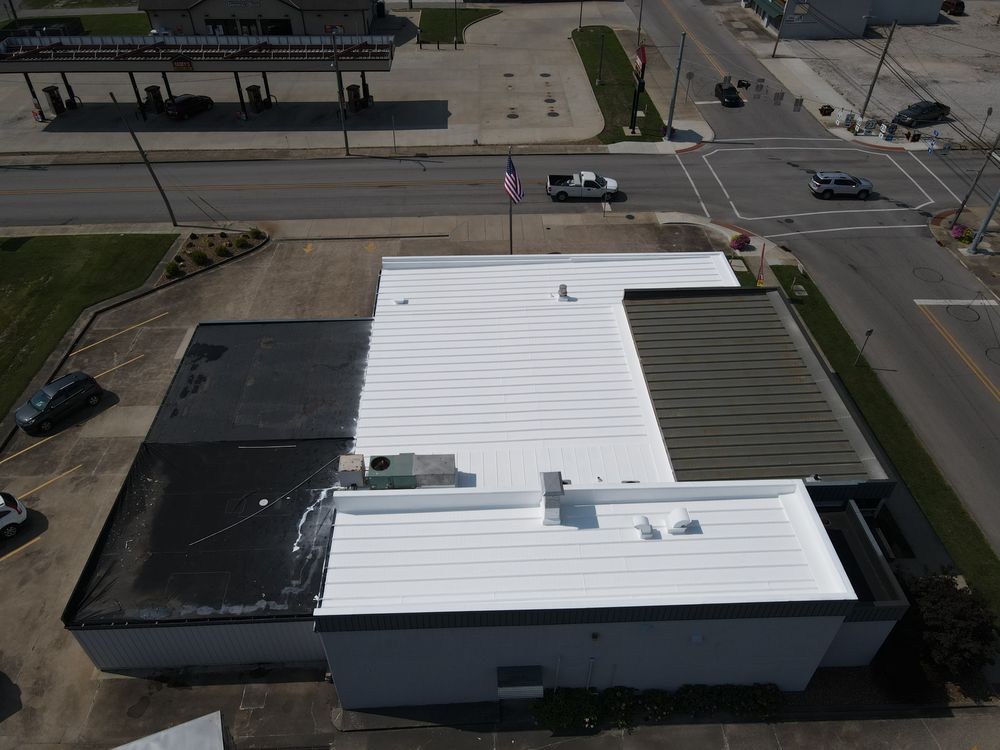 We can take care of your commercial roof. We offer a variety of roof solutions. PVC Roofing Systems, Spray Foam Polyurethane Roofing, Fabric Reinforced Membrane Roofing, Metal Restoration for Miller & Kemp Contracting in Bloomington, IN