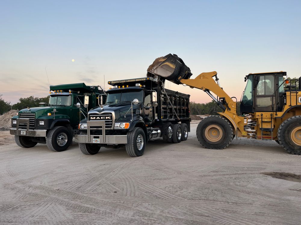 We offer import and export of a wide variety of materials. We import materials such as clay, road base, fill dirt, top soil, crushed concrete, and more! We also are able to export tree debris, home debris, and other unwanted materials. for South Lake Loader Service in Minneola, FL