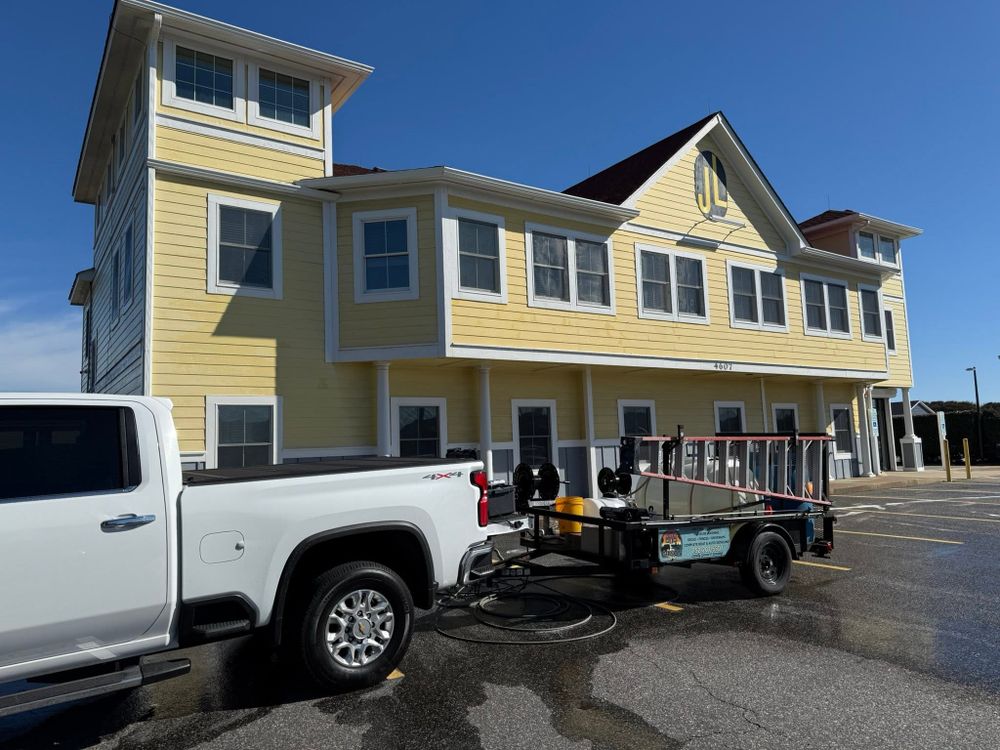 Revitalize your home's exterior with our Commercial Pressure Washing service, removing dirt, grime, and stains from driveways and patios. Enhance curb appeal efficiently and safely with our expert team. for Gibson Clean LLC in Kitty Hawk, NC