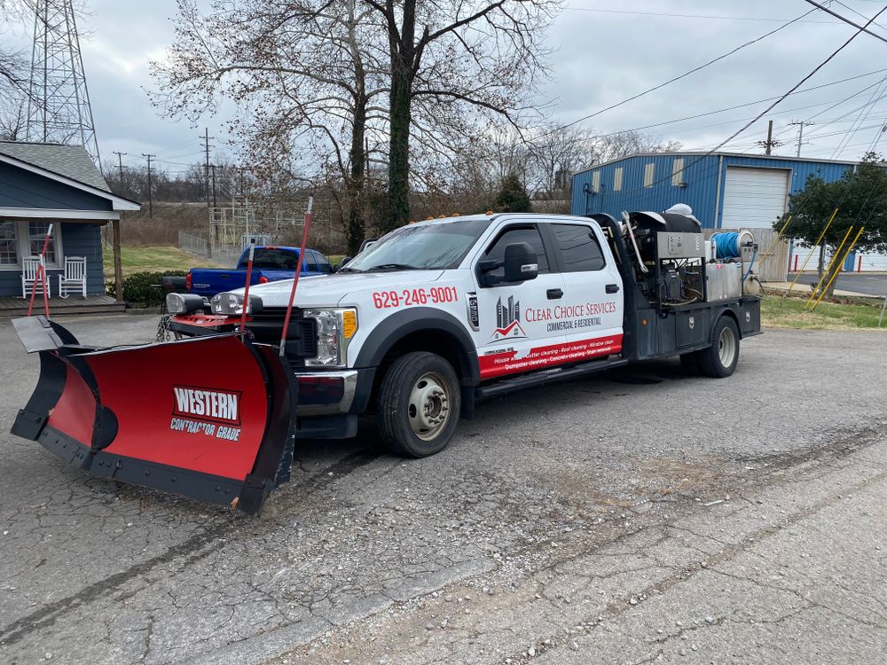 Stay safe and let us handle all of your snow removal and salt spreading needs! for Clear Choice Services in Nashville, TN