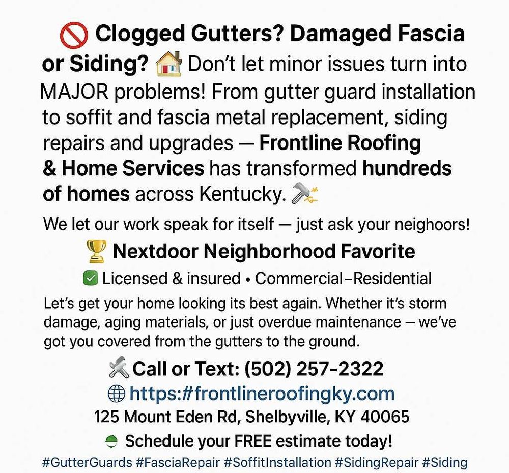 Other Services for Frontline Roofing & Home Services in Shelbyville, KY