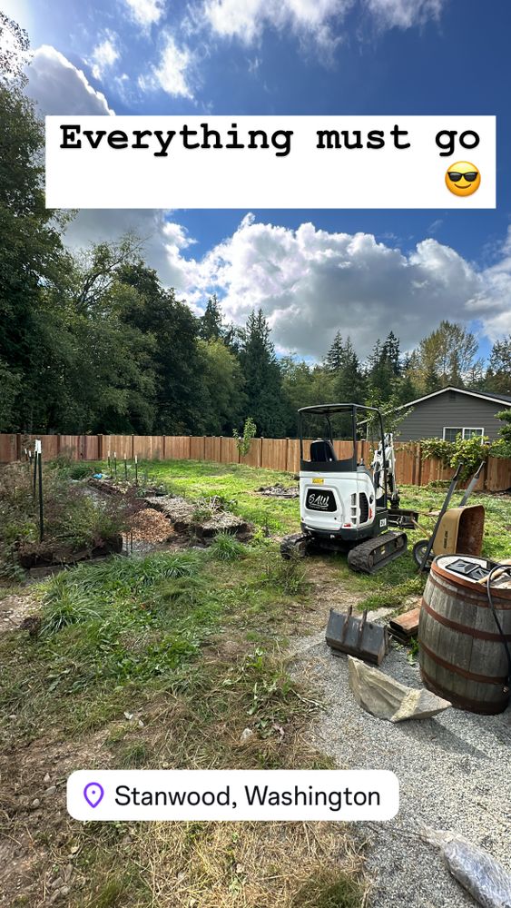 Our Excavation & Grading service includes strategic removal and leveling of soil to create a stable foundation for landscaping projects, ensuring proper drainage and maximizing the functionality of outdoor spaces. for SAW Enterprises  in Arlington, WA