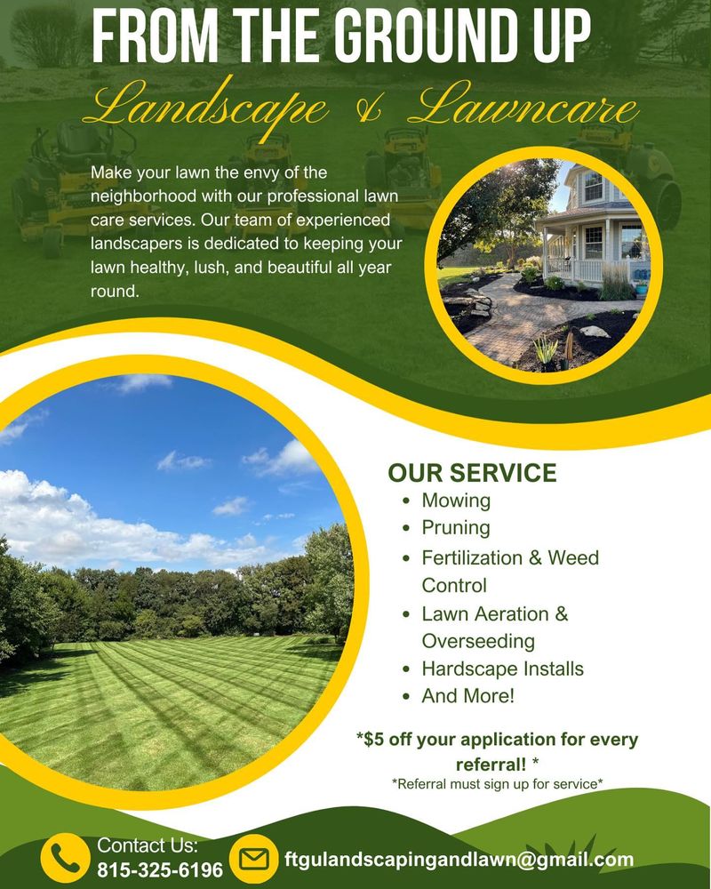 Mowing for From the Ground Up Landscaping & Lawncare in New Lenox, IL