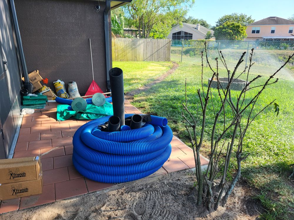 DOWNSPOUT DRAINS for Sam's French Drains and Landscape in Orlando, Florida