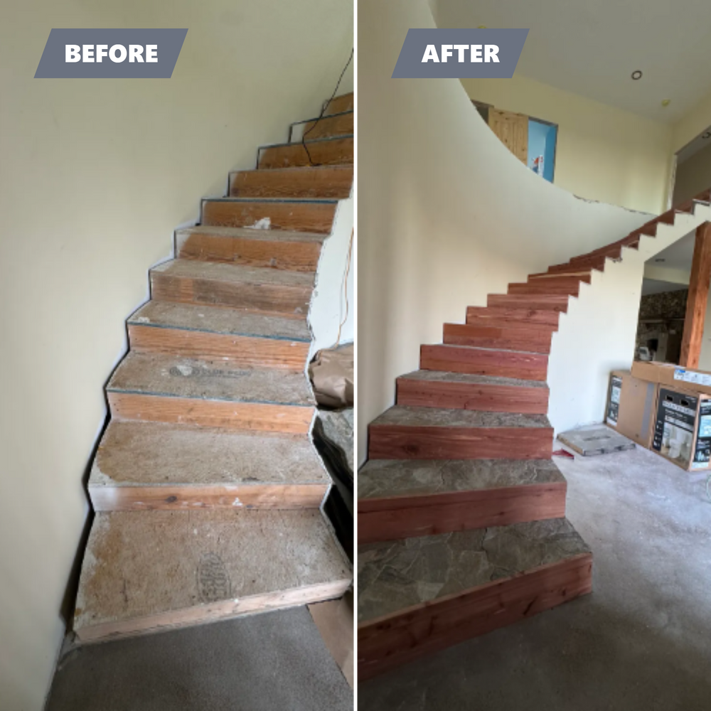 Before and After for A-L Tile in Saluda, SC