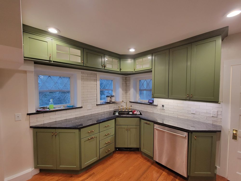 Revitalize your kitchen with our expert cabinet refinishing service, transforming worn surfaces into stunning showpieces. Enjoy a fresh, durable finish that enhances beauty and functionality without the cost of replacement. for Premier Pro Painters Home Improvement in Voluntown, CT
