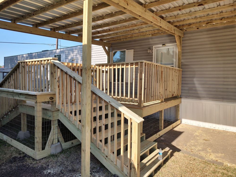 Transform your outdoor living space with our expert Deck & Patio Installation service. Our skilled team will enhance your home's beauty and functionality, creating the perfect oasis for relaxation and entertainment. for Turbeville Construction, LLC in Freeport, TX