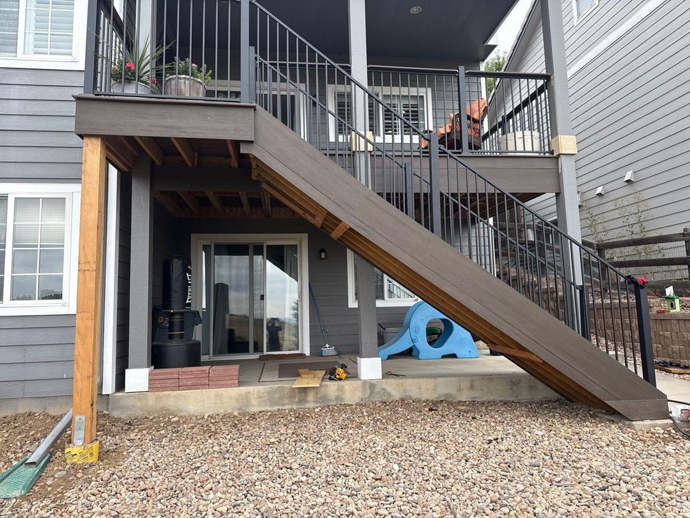 Deck Stairs for Arnett Front Range Construction in Elizabeth, CO