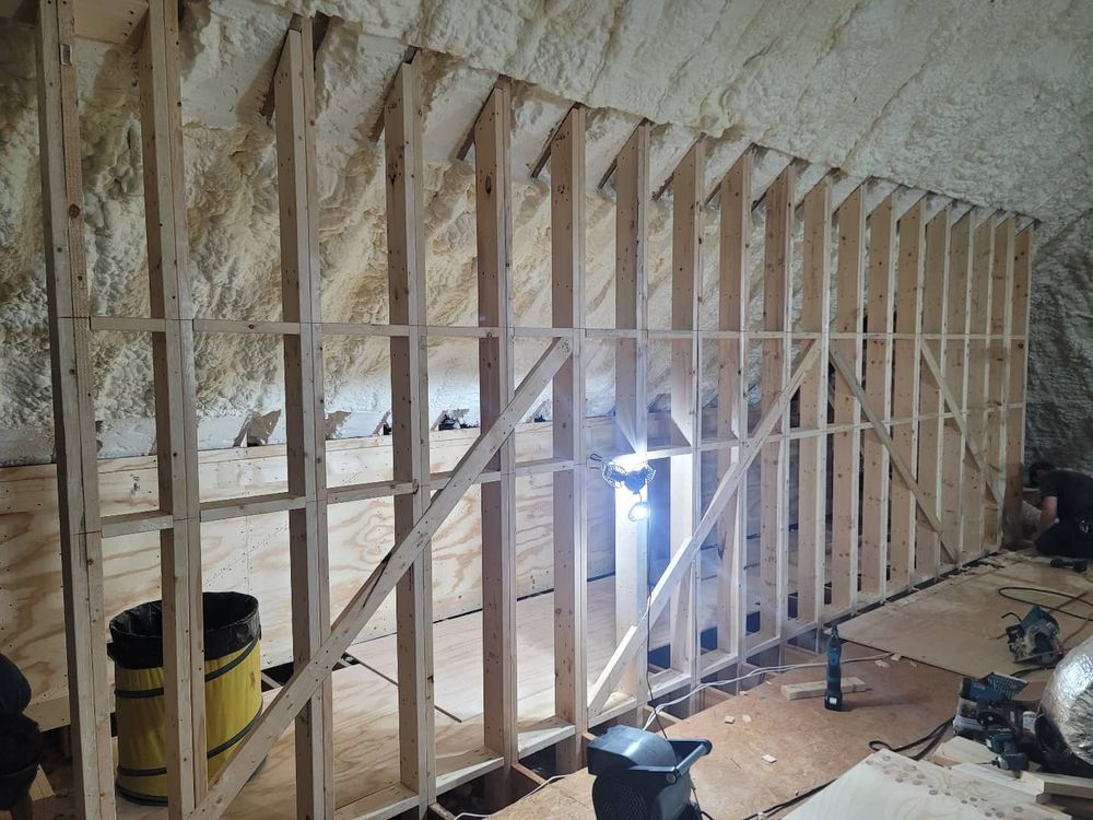 Our Insulation service enhances energy efficiency, reduces utility costs, and ensures year-round comfort by expertly installing high-quality materials to minimize heat transfer in your home’s walls, attic, and floors. for Marti Construction in Georgetown, TN