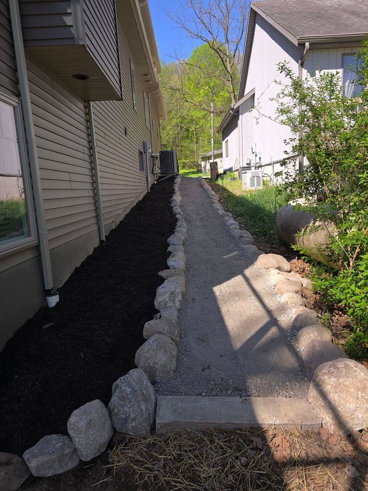 Landscaping for Michiana Boulders Landscaping & Excavating in Union, MI