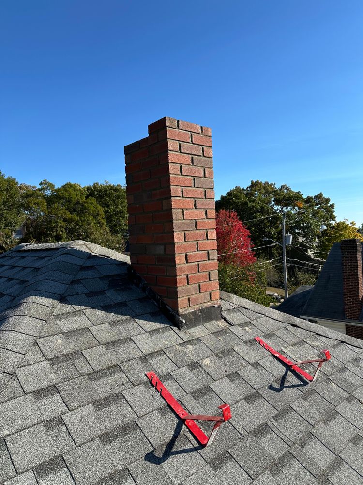 Chimney photos from restoration to new builds for All For U Roofing & Masonry in Boston, MA