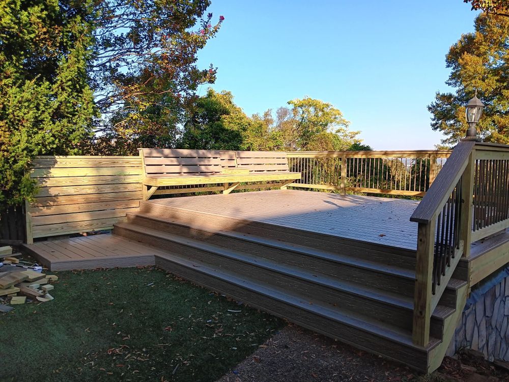 Our Deck Construction service transforms outdoor spaces with quality craftsmanship, blending style and durability. Stay updated with the latest trends by exploring our site for commercial construction news tailored to your needs. for Homescapes Interior & Exteriors in Cleveland, TN