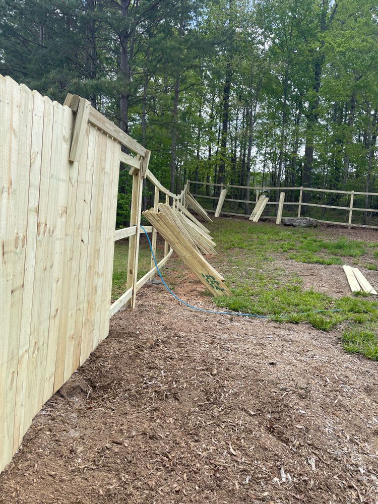 Fence work for Compadres Concrete in Griffin, GA