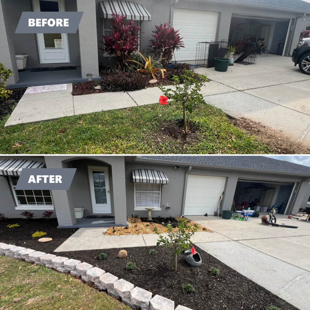 Landscape with retaining wall for Thurmond & Sons Landscaping  in Montverde, FL