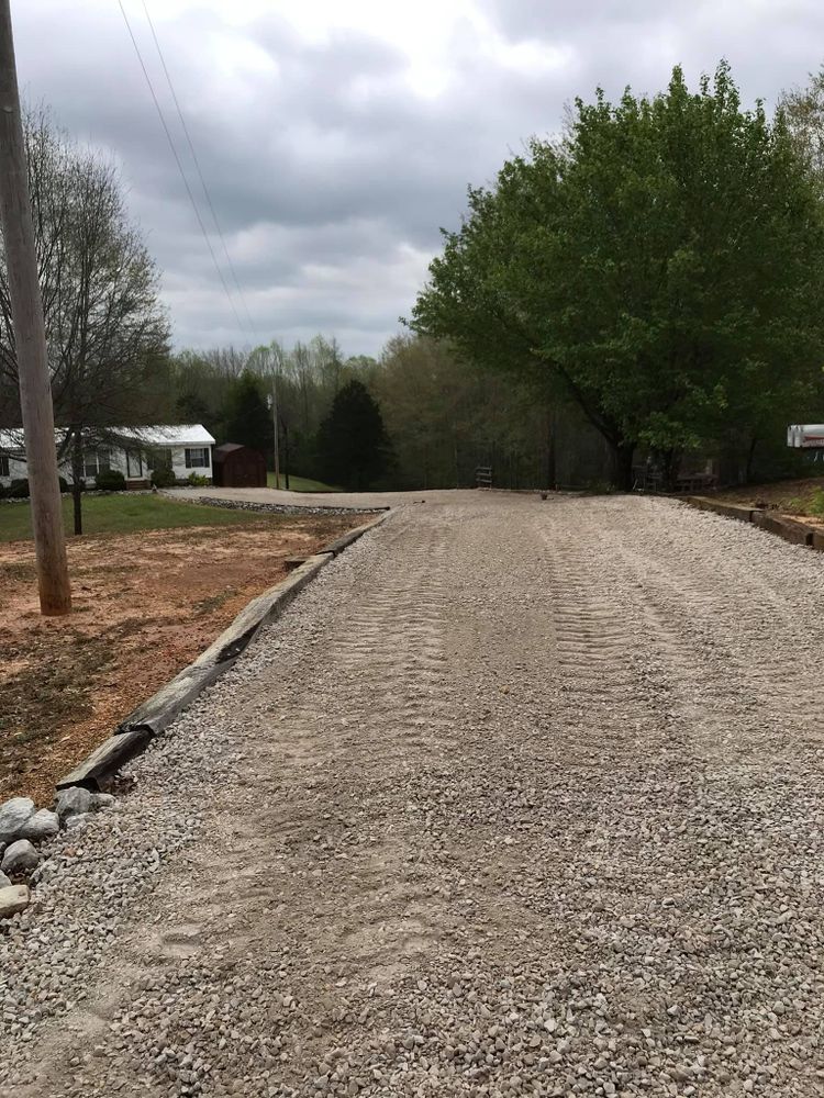 Our Gravel work service involves the installation and spreading of high-quality gravel on your property to create driveways, parking areas, or walkways, enhancing both functionality and aesthetics. for H&H Dirt Work in Corinth, MS