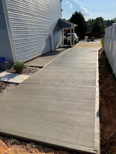 Patio Installation for Arce’s concrete finishing in Winston Salem, NC
