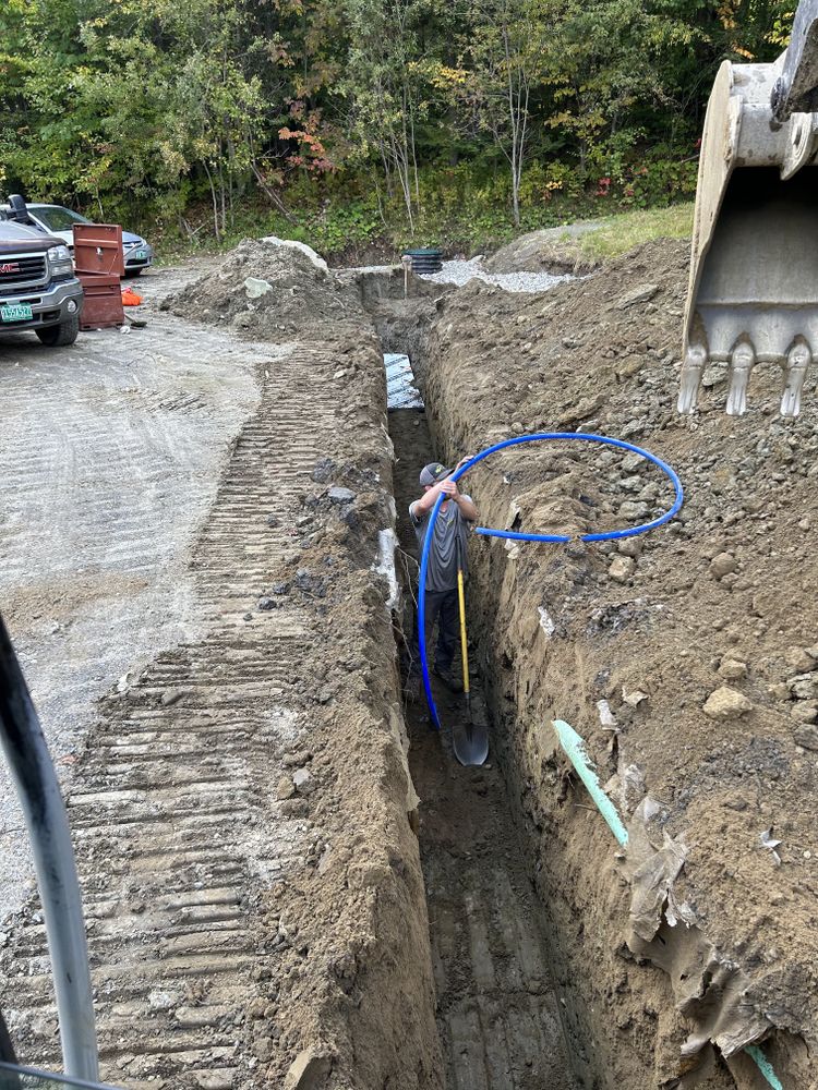 Carving a Pond into a Mountain Side for Andy Naylor Excavation in Johnson, VT