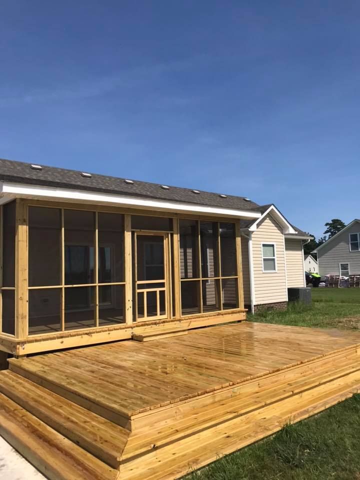 Transform your outdoor living space with our expert Deck & Patio Installation service. Enhance your home's value and create a welcoming environment for entertaining and relaxation in style. for Koch Renovations in Camden, NC